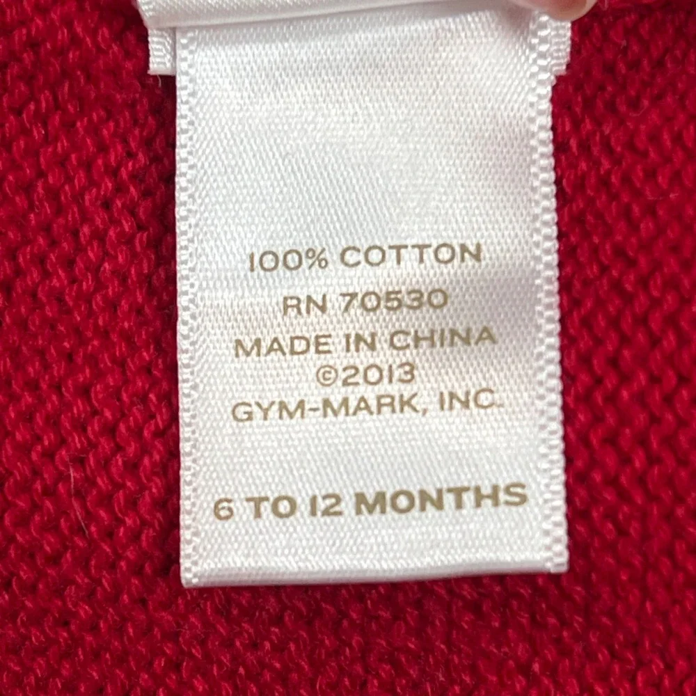 Janie and Jack red knit